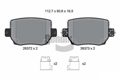 BPD1663 BENDIX Braking Комплект тормозных колодок, дисковый тормоз