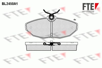 BL2450A1 FTE Комплект тормозных колодок, дисковый тормоз