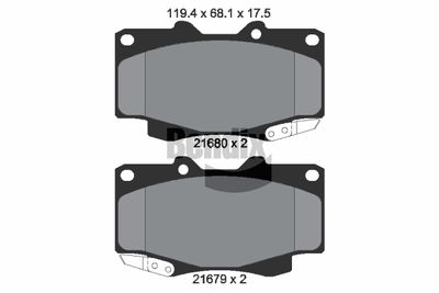 BPD1831 BENDIX Braking Комплект тормозных колодок, дисковый тормоз