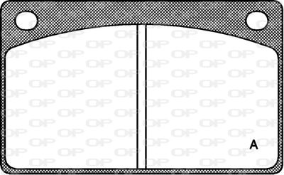 BPA004200 OPEN PARTS Комплект тормозных колодок, дисковый тормоз