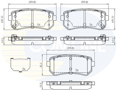 CBP32530 COMLINE Комплект тормозных колодок, дисковый тормоз