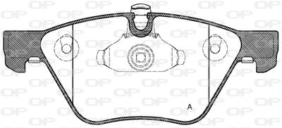 BPA105200 OPEN PARTS Комплект тормозных колодок, дисковый тормоз