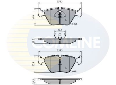 CBP0358 COMLINE Комплект тормозных колодок, дисковый тормоз