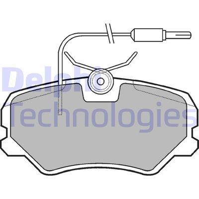 LP564 DELPHI Комплект тормозных колодок, дисковый тормоз