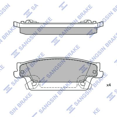 SP2254 Hi-Q Комплект тормозных колодок, дисковый тормоз