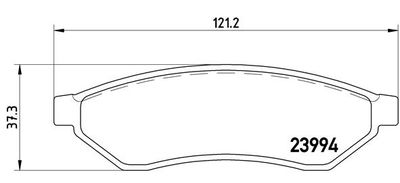 P10008 BREMBO Комплект тормозных колодок, дисковый тормоз