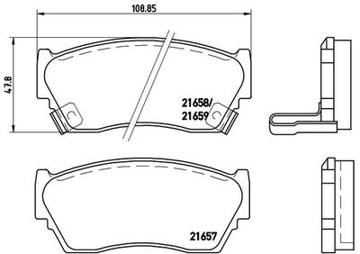 P56027 BREMBO Комплект тормозных колодок, дисковый тормоз