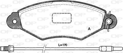 BPA064301 OPEN PARTS Комплект тормозных колодок, дисковый тормоз