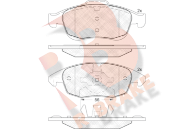 RB1852 R BRAKE Комплект тормозных колодок, дисковый тормоз