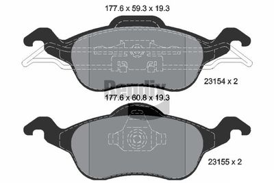 BPD1106 BENDIX Braking Комплект тормозных колодок, дисковый тормоз