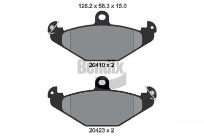 BPD1705 BENDIX Braking Комплект тормозных колодок, дисковый тормоз