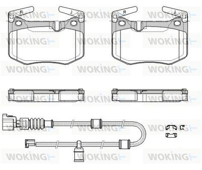 P1879302 WOKING Комплект тормозных колодок, дисковый тормоз