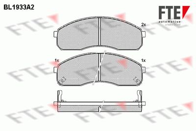 BL1933A2 FTE Комплект тормозных колодок, дисковый тормоз