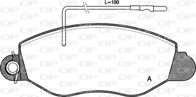 BPA077222 OPEN PARTS Комплект тормозных колодок, дисковый тормоз