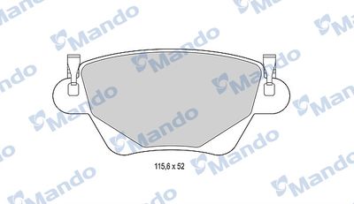 MBF015152 MANDO Комплект тормозных колодок, дисковый тормоз