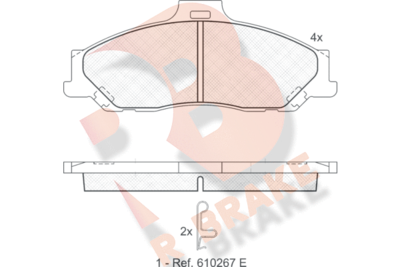 RB1580 R BRAKE Комплект тормозных колодок, дисковый тормоз