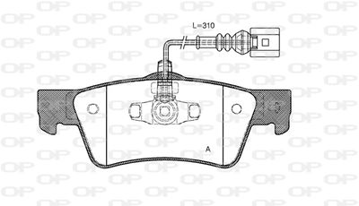 BPA118701 OPEN PARTS Комплект тормозных колодок, дисковый тормоз