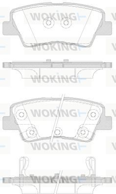 P1262342 WOKING Комплект тормозных колодок, дисковый тормоз