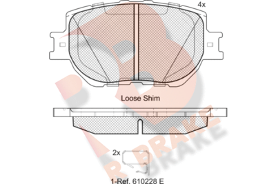 RB2200 R BRAKE Комплект тормозных колодок, дисковый тормоз