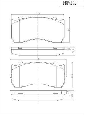 FBP4142 FI.BA Комплект тормозных колодок, дисковый тормоз