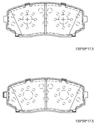 KD3740 ASIMCO Комплект тормозных колодок, дисковый тормоз