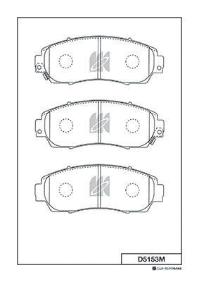 D5153M MK Kashiyama Комплект тормозных колодок, дисковый тормоз
