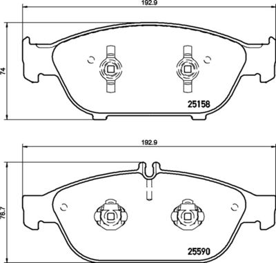 P50106 BREMBO Комплект тормозных колодок, дисковый тормоз