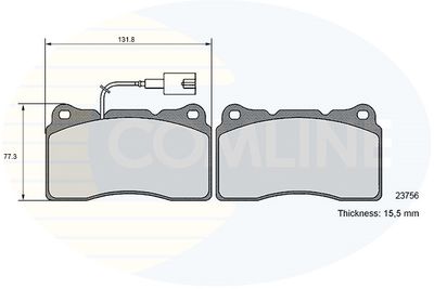 CBP16050 COMLINE Комплект тормозных колодок, дисковый тормоз