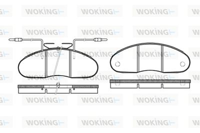 P148302 WOKING Комплект тормозных колодок, дисковый тормоз