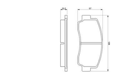 0986465111 BOSCH Комплект тормозных колодок, дисковый тормоз