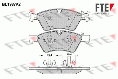 BL1987A2 FTE Комплект тормозных колодок, дисковый тормоз
