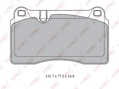 BD8028 LYNXauto Комплект тормозных колодок, дисковый тормоз
