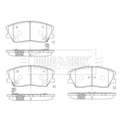 BBP2891 BORG & BECK Комплект тормозных колодок, дисковый тормоз