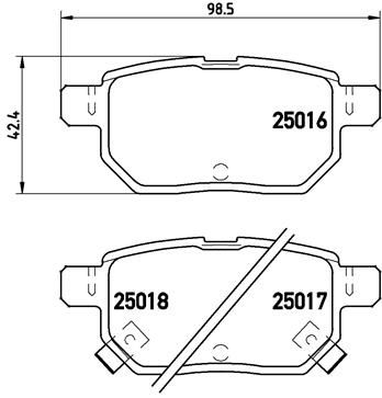 P83133 BREMBO Комплект тормозных колодок, дисковый тормоз