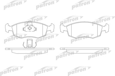 PBP1376 PATRON Комплект тормозных колодок, дисковый тормоз