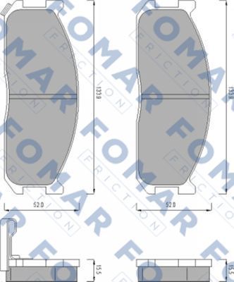 FO462881 FOMAR Friction Комплект тормозных колодок, дисковый тормоз