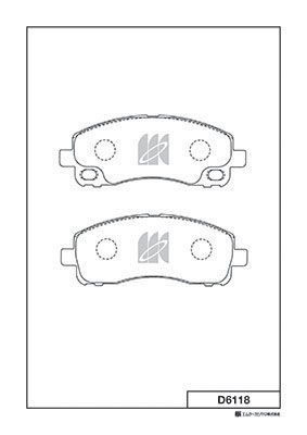 D6118 MK Kashiyama Комплект тормозных колодок, дисковый тормоз