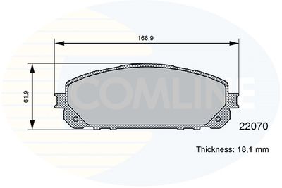 CBP06113 COMLINE Комплект тормозных колодок, дисковый тормоз