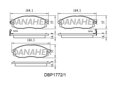 DBP17721 DANAHER Комплект тормозных колодок, дисковый тормоз