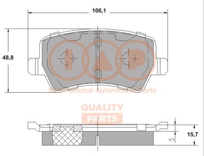 70414090 IAP QUALITY PARTS Комплект тормозных колодок, дисковый тормоз