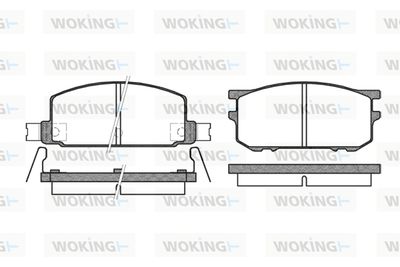 P009312 WOKING Комплект тормозных колодок, дисковый тормоз