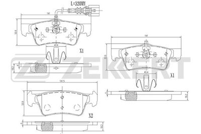 BS2450 ZEKKERT Комплект тормозных колодок, дисковый тормоз