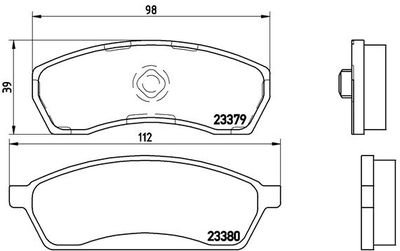 P78008 BREMBO Комплект тормозных колодок, дисковый тормоз