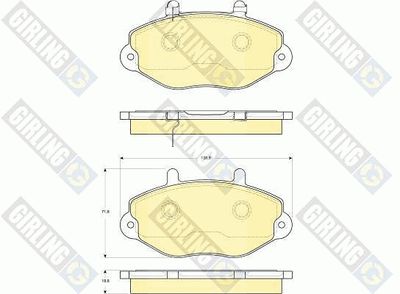 6115734 GIRLING Комплект тормозных колодок, дисковый тормоз