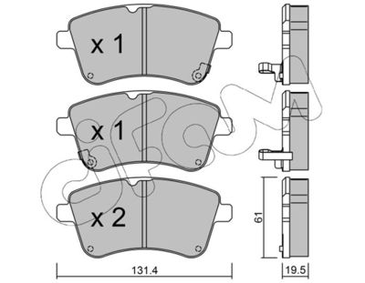 8229130 CIFAM Комплект тормозных колодок, дисковый тормоз