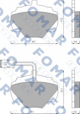 FO446081 FOMAR Friction Комплект тормозных колодок, дисковый тормоз