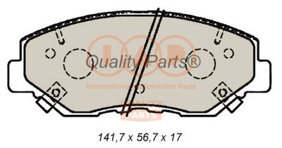 70406026P IAP QUALITY PARTS Комплект тормозных колодок, дисковый тормоз