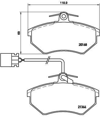 P85034 BREMBO Комплект тормозных колодок, дисковый тормоз