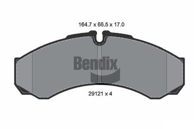 BPD1151 BENDIX Braking Комплект тормозных колодок, дисковый тормоз