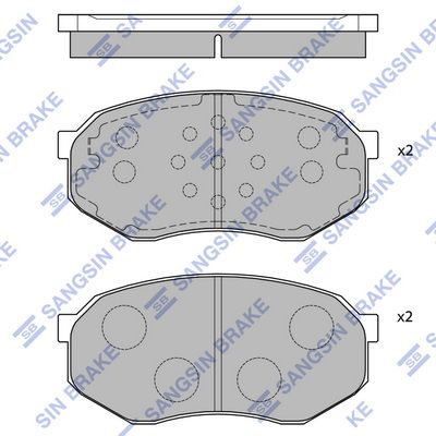 SP1060F Hi-Q Комплект тормозных колодок, дисковый тормоз